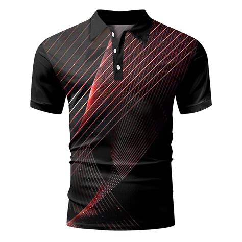 Vedolay Mens Summer Striped Printing Short Sleeve Fashion Casual Button