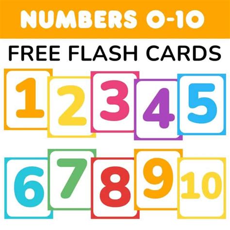 printable number flashcards