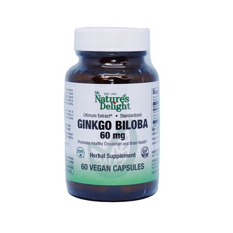 Ginkgo Biloba 60mg Veg Caps My Nature S Delight