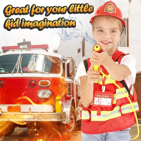 Buy Kids Fireman Costume Set Hodola 7 Pieces Firefighter Dress Up Set