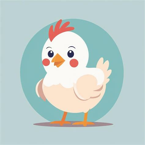 Ilustraci N De Dibujos Animados De Pollo Lindo Foto Premium