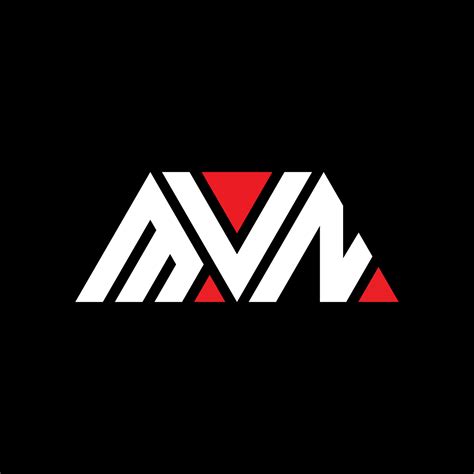 MVN triangle letter logo design with triangle shape. MVN triangle logo