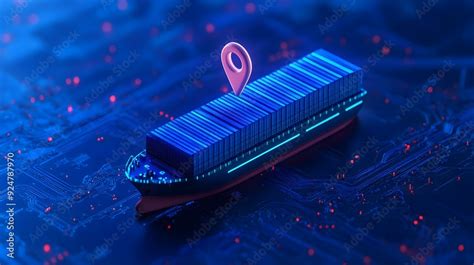 Digital Representation Of Maritime Shipping Logistics With A Glowing