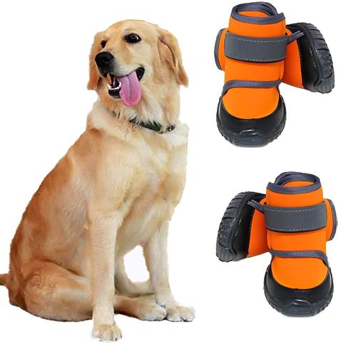 Amazon.com : JiAmy Dog Shoes Waterproof Dog Boots Snow Dog Booties Dogs ...