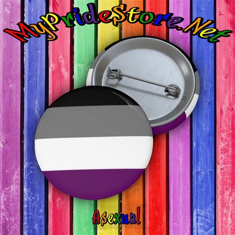 Asexual Flag Pin Button Lgbtq Buttons Etsy