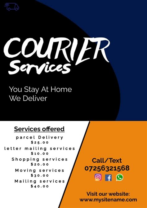 Copy Of Courier Services Flyer Postermywall