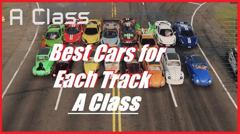 Vol2 A Class Top Cars For Each Track Lap Times And Non Meta Options