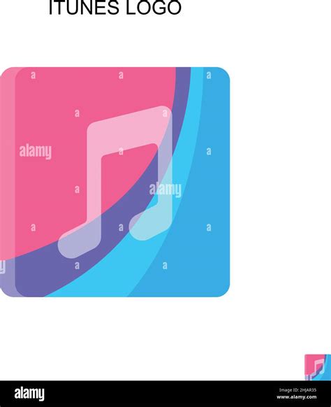 Logotipo de iTunes sencillo icono vectorial Plantilla de diseño de