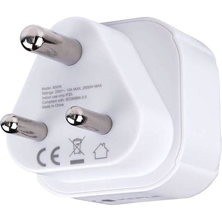 Kwmobile 2X Adaptateur Voyage Inde Adaptateur Compact Schuko Type D