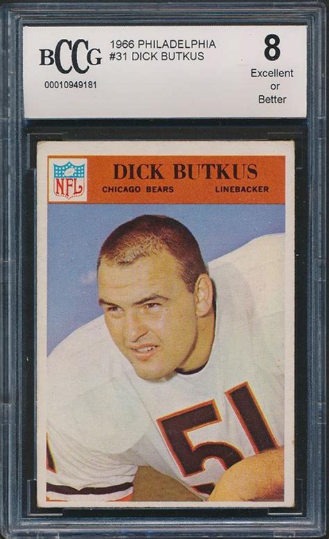 Dick Butkus 1966 Philadelphia 31 RC BCCG 8 Pristine Auction