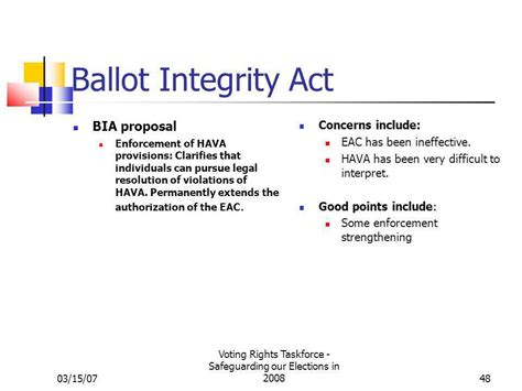 Safeguarding The 2008 Vote Key Inputs For The Senate Rules And