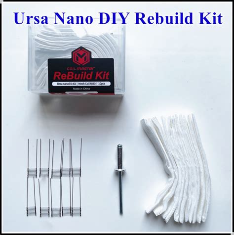 Ship Today Ursa Nano RBK DIY Rebuild Kit Mesh Coils A1 0 8ohm Ni80 0