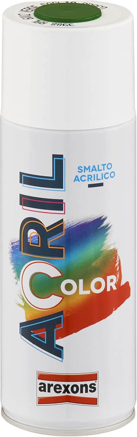 AREXONS Acrilcolor Ral 6002 Verde Foglia Opaco 400 Ml Colore Acrilico