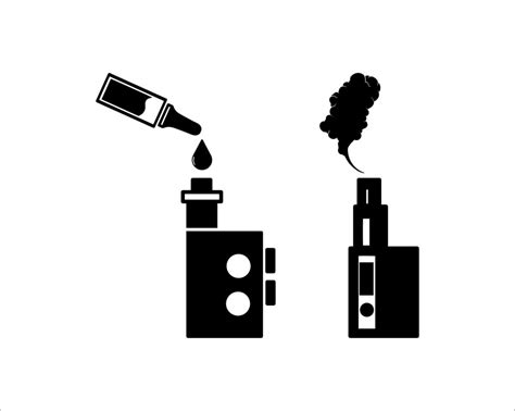 Vape With Liquid And Smoke Silhouette Illustrations 11005709 Vector Art