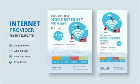 Super Fast Fiber Broadband Flyer Internet Service Provider Flyer