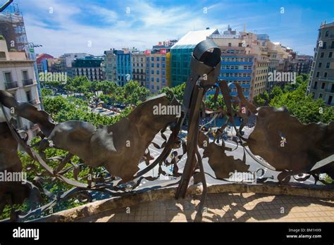 View of the La Pedrera Casa Milà of Antoni Gaudì Passeig de Gràcia