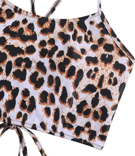 Amazon Zaful Women High Waisted Bikini Set Sunflower Two Piece Tummy Control Tankini Lace