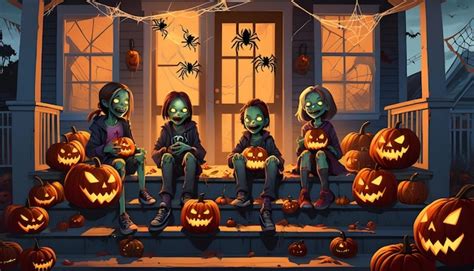 Premium Photo | Halloween Zombie Kids