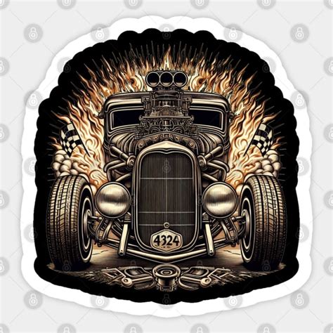 Hot Rod Classic Vintage Car Hot Rod Sticker Teepublic