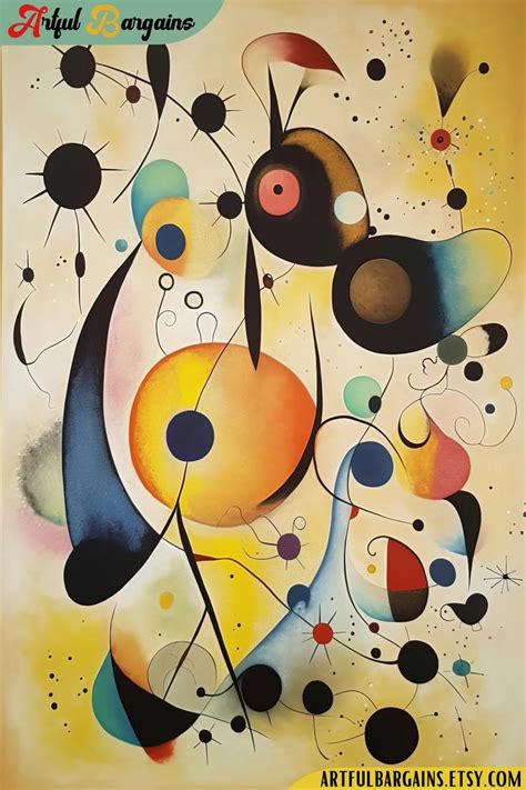 Joan Miro Art Print, Abstract Surrealism, Miro Poster, Miro Inspired ...