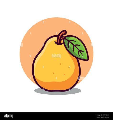 Fruta De Pera Dibujos Animados Ilustración Vectorial Imagen Vector De