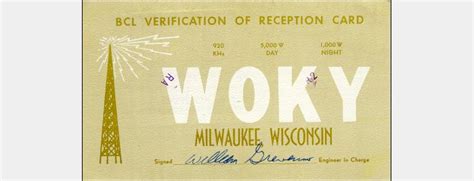 Qsl Woky Milwaukee Wisconsin