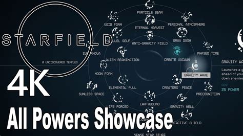 Starfield All Powers Showcase K Youtube