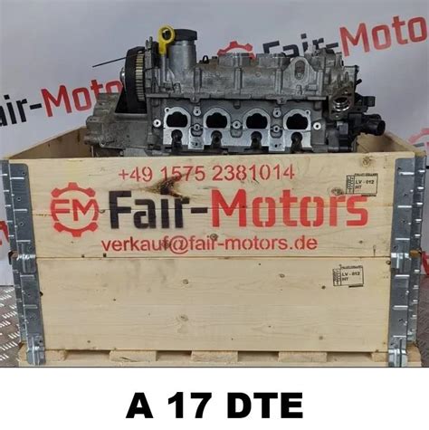 Motor A17DTE OPEL ASTRA J GTC 1 7 CDTI CDTi 110PS Kaufen Im Online Shop