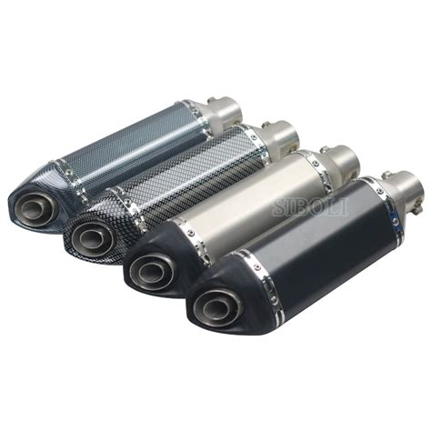 Universal 36 51mm Motorcycle Modified Scooter Muffler For Akrapovic Exhaust Pipe Titanium Color