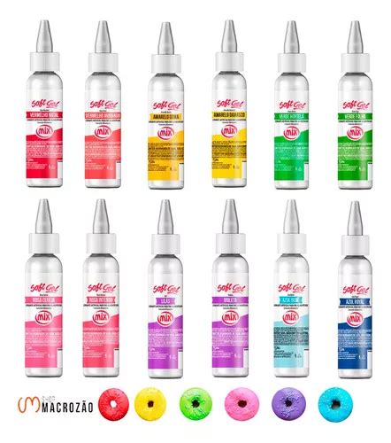 Kit Corantes Mix Soft Gel Comest Vel Confeitaria Chantily Mercadolivre