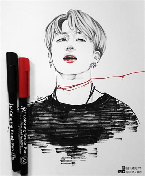 Drawsss Dibujos A Lapicero Bocetos Hermosos Bts Fanart 81d