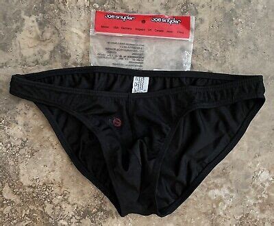 Mens Joe Snyder High Rise Body Builder Bikini Black Poly Blend Size Large EBay