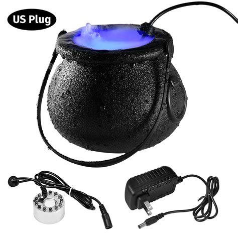 Halloween Mist Maker Fogger With Witch Cauldron Fog Machine Atomizer