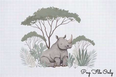 Watercolor Safari Clipart PNG (4686391)