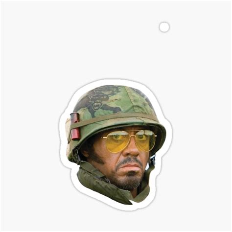 Kirk Lazarus Head Tropic Thunder Sticker For Sale By Wyattmiller