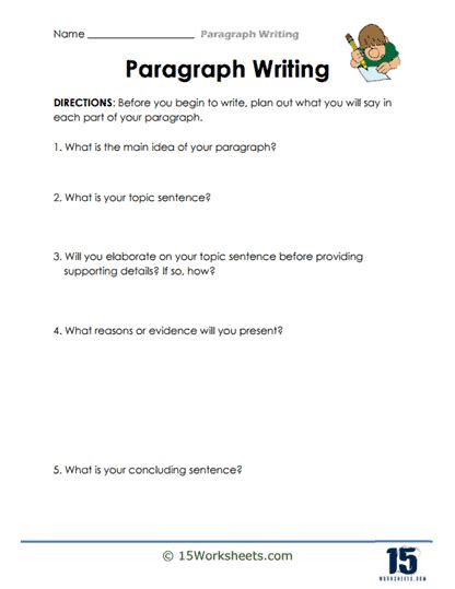 Paragraph Writing Worksheets 15