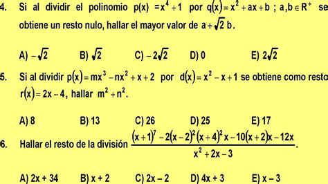 Divisi N De Polinomios Ejercicios Resueltos En Tutorial