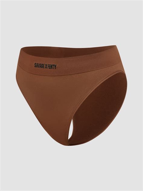 Seamless High Waist Bikini Knicker In Brown Savage X Fenty Uk United Kingdom
