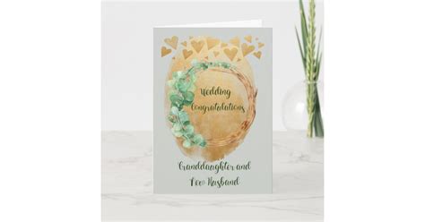 Wedding Congratulations For Granddaughterand Husband Card Zazzle