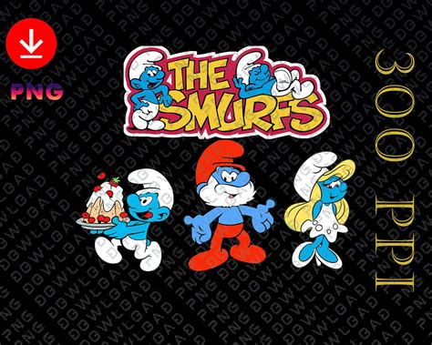 Smurfs Logo PNG Dowload - Etsy