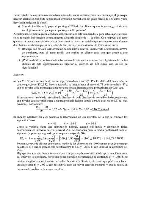 Solución Ejercicio 14 Relación Intervalos De Confianza Y Contrastes De