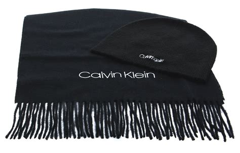 Calvin Klein Beanie Scarf Ck Black Modeherz