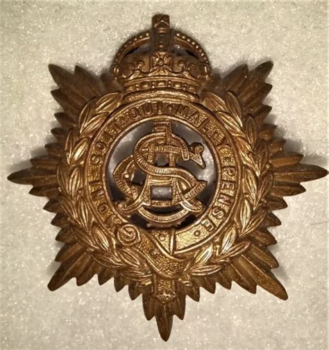 BRITISH ARMY The Army Service Corps Officer S Bronze OSD Cap Badge