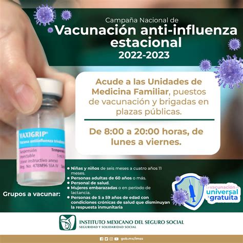 Imss Cdmx Sur On Twitter Vacunaci N Anti Influenza Estacional