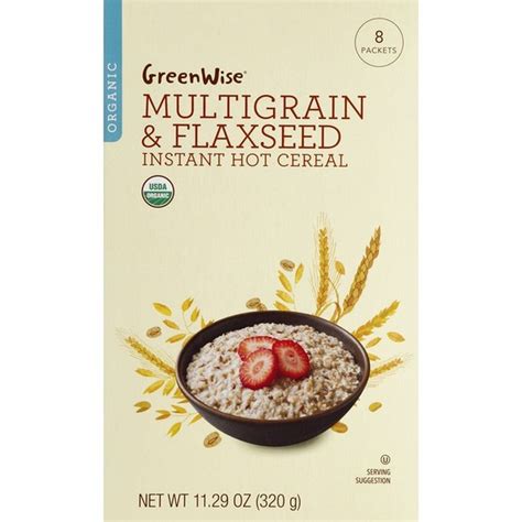 Greenwise Hot Cereal Instant Organic Multigrain Flaxseed Oz