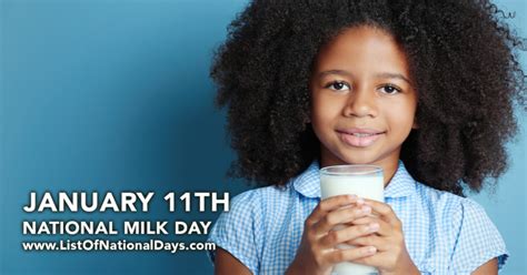 NATIONAL MILK DAY - List Of National Days