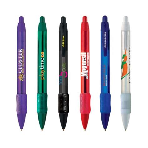 Bic Wide Body Clear Grip Custom Printed Bic Pens