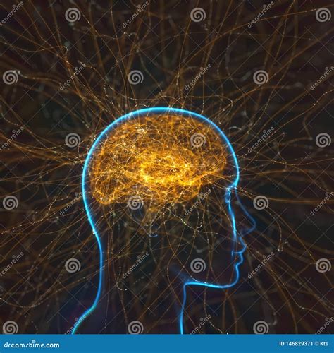 Powerful Mind Brain Neural Connections Stock Illustration