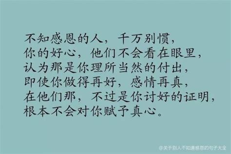 不懂得感恩的人的经典句子关于别人不知道感恩的句子大全 一定记住 综合百科 绿润百科