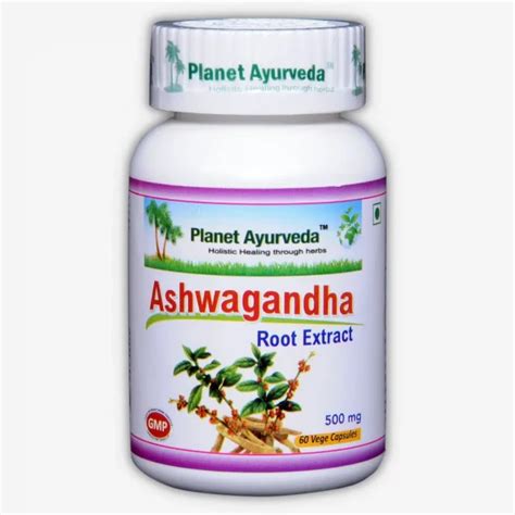 Ashwagandha Root Extract Planet Ayurveda 60 Capsules Spiruella Nl